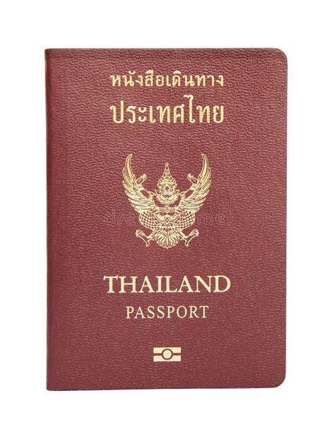 Thai Passport Front Side And Back Side Isolated On White Stock Photo