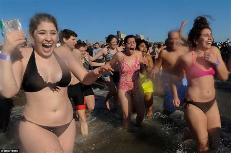 Coney Island Polar Bear Plunge Sees Thousands Jump Into Icy Waters For