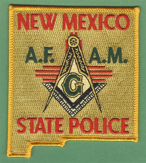 New Mexico State Police Masonic Lodge Patch