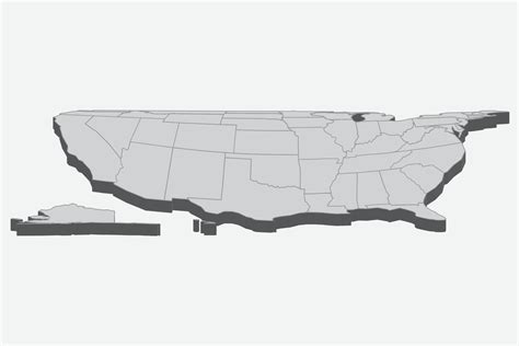 Ilustración De Mapa 3d De Estados Unidos 6124725 Vector En Vecteezy