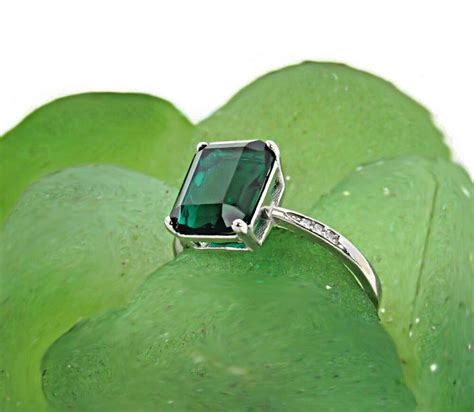 Green Emerald 925 Sterling Silver Ring Size 7 EBay In 2021 Sterling