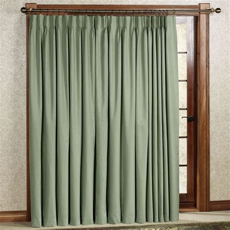 Single Panel Pleated Patio Sliding Door Curtains Thermal Door