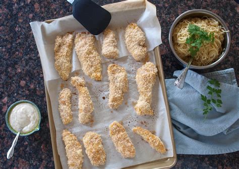 Oven-Fried Lemon Panko Breaded Chicken Tenders - Mae's ...