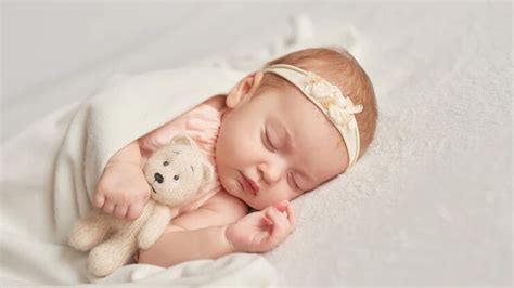 Beautiful Sleeping Cute Girl Baby Toy White Towel Cloth Hd Cute