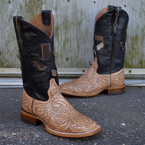 Texanos Texas Natural Hand Tooled Boots Thr76 La Raza Western Wear