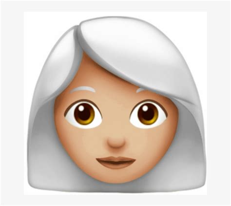 White Hair Woman Emoji 👩 Emoji Iphone Png Image Transparent Png