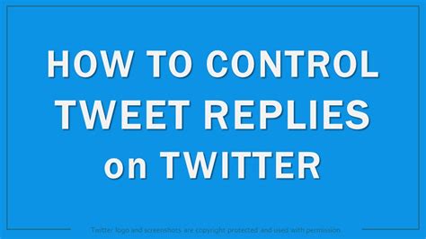 How To Control Tweet Replies On Twitter Youtube