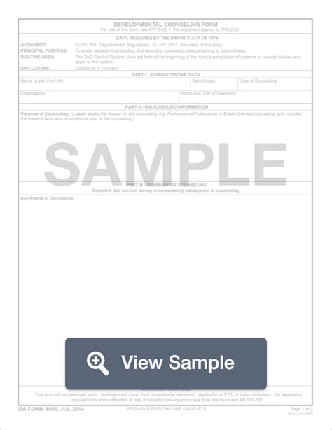 Fillable Da Form 4856 Free Pdf And Word Samples Formswift