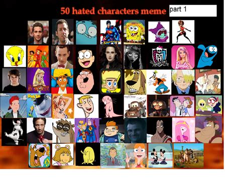 50 Hated Characters Part 1 By Bigotito On Deviantart