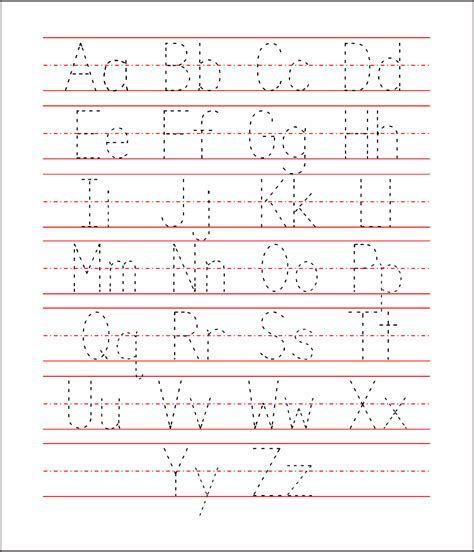 5 Best Images Of Free Printable Alphabet Tracing Letters Preschool