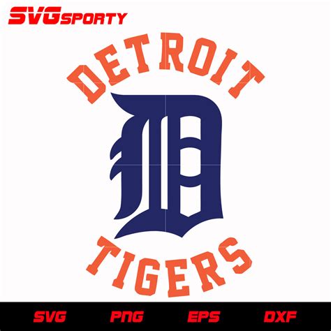 Detroit Tigers Circle Text Logo Svg Mlb Svg Eps Dxf Png Digital F