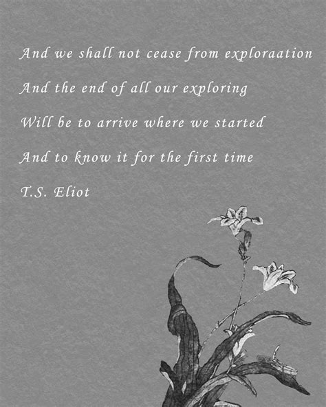 T S Eliot Inspirational Poem Framed Print From The Wasteland And We