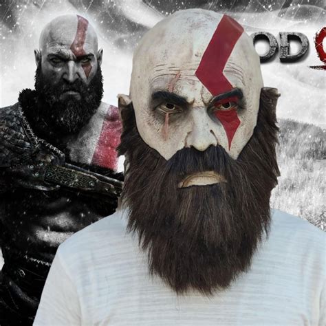 Kratos God Of War Latex Mask Costume Party World