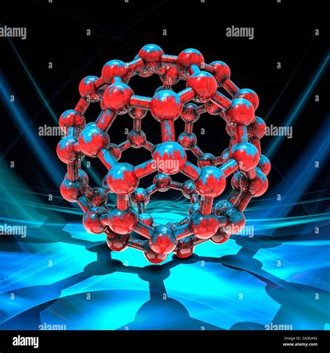 Buckyball Molecule C60 Molecular Model Of The Spherical Fullerene
