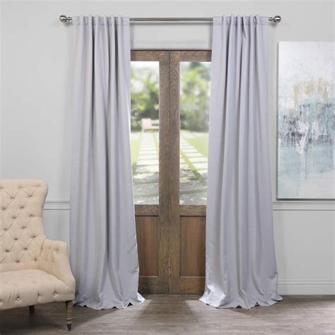 Exclusive Fabrics And Furnishings Semi Opaque Fog Grey Blackout Curtain