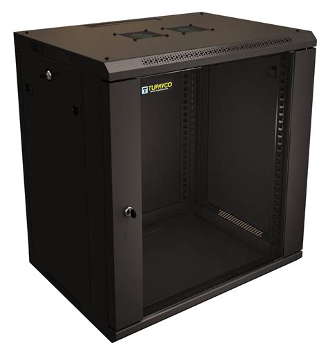 12u Server Rack Cabinet 19 With Vent Fans And Lockable Glass Door