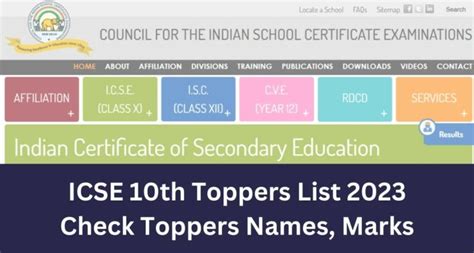 ICSE Th Toppers List ICSE Semester Statewise Topper PDF Cisce Org