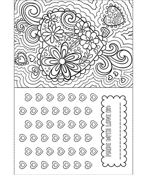 Print out and color these valentines day cards. Valentine Card Coloring Page | crayola.com