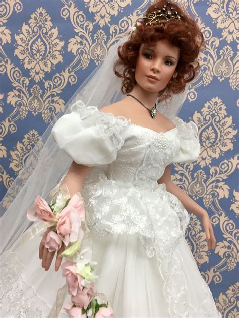 June Bride Patricia Rose Porcelain Doll Bride Dolls Wedding Doll Flower Girl Dresses