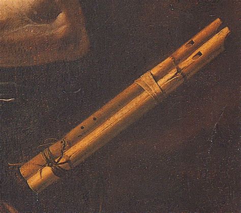 A Close Up Of A Painting Of A Person Holding A Musical Instrument In