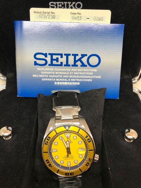 Seiko Prospex Sumo Yellow Diver Scuba Automatic Watch Limited Edition