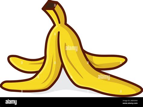 Ilustración Vectorial Aislada De Piel De Banano Para El Día Del Banano