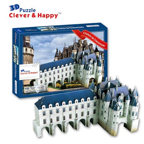 2013 New Cleverandhappy Land 3d Puzzle Model Chateau De Chenonceau