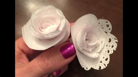 Rolled Paper Doily Flower Youtube