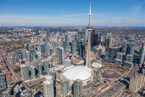 Aerial Photo Rogers Centre Cn Tower Toronto