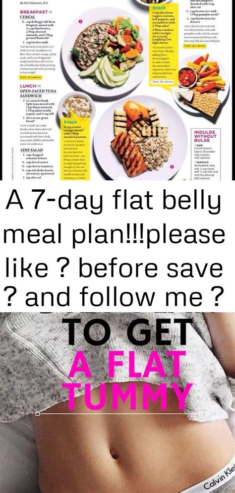 A 7 Day Flat Belly Meal Planplease Like Before Save And Follow