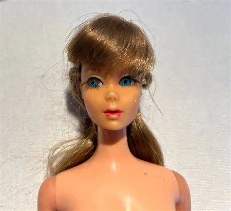 vintage mattel 1966 twist n turn barbie nude doll light brown hair to restore 29 99 picclick