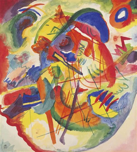 Wassily Kandinsky — Draft Improvisation With Red And Blue Ring 1913
