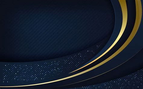 Premium Vector Dark Blue Overlap Layers With Gold Glitters Background