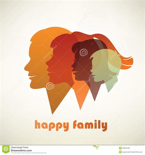 930 x 620 jpeg 32 кб. Happy Family Profile Silhouettes Stock Vector ...