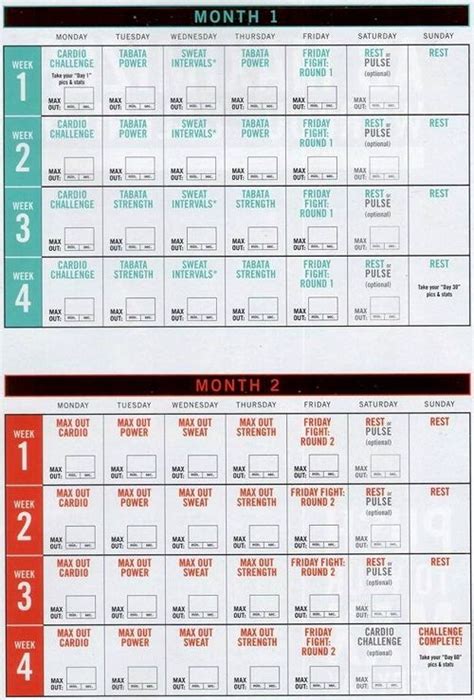 Max 30 Insanity Calendar Insanity Max 30 Schedule Insanity Max 30