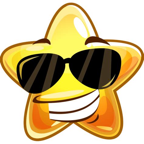Sunglasses Star Symbols And Emoticons