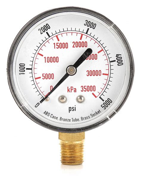 Grainger Approved Pressure Gauge 0 To 35000 Kpa 0 To 5000 Range 14