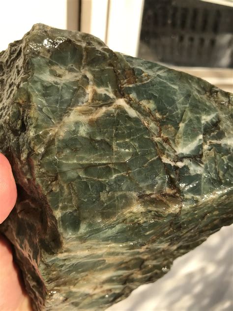 Hard Green Semi Translucent Rock Doesnt React To Vinegar Stainless