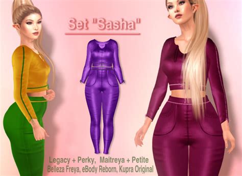 Second Life Marketplace Rosebeauty Set Sasha Purple