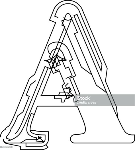 Architectural Project Font Technical Draw Style Alphabet Geometrical