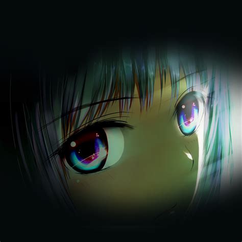 Af66 Eye Pure Girl Dark Anime Art Illust