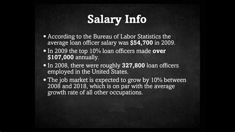 The average salary for mortgage loan officer is $57,401 per year in seattle, wa area. Loan Officer Salary - YouTube