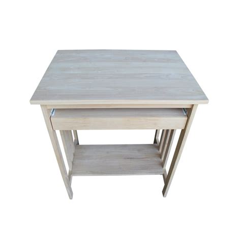 International Concepts Unfinished Wood Mission Computer Desk And Reviews