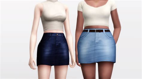 High Rise Denim Skirts 2017 The Sims 4 Create A Sim Curseforge