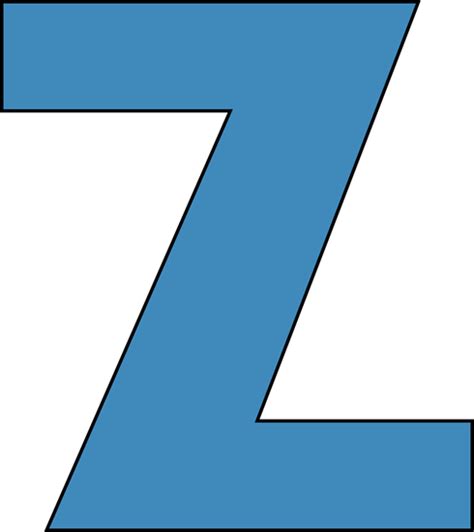 Blue Alphabet Letter Z Clip Art Blue Alphabet Letter Z Image
