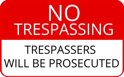 Clipart No Trespassing Sign