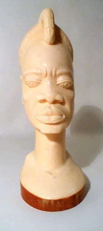 528 Fine Hand Carved African Ivory Head Of A Man