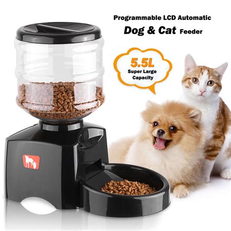 Lcd Automatic Pet Dog Feeder 55l Electric Cat Pet Feeder Dry Food
