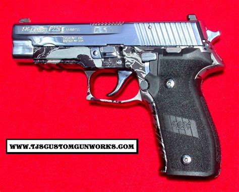 Custom Sig Sauer P226 Hardchrome With Silver And Black Frame
