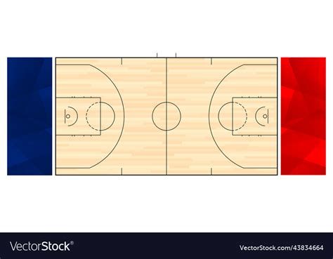 Basketball Court Top View Royalty Free Vector Image